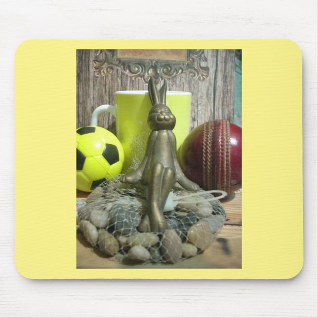 Across the Pitch & Crease: Football Cricket Blend Mouse Pad (Front)