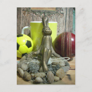 Across the Pitch & Crease: Football Cricket Blend Postcard