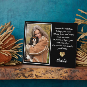 Across The Rainbow Bridge King Charles Spaniel  Plaque