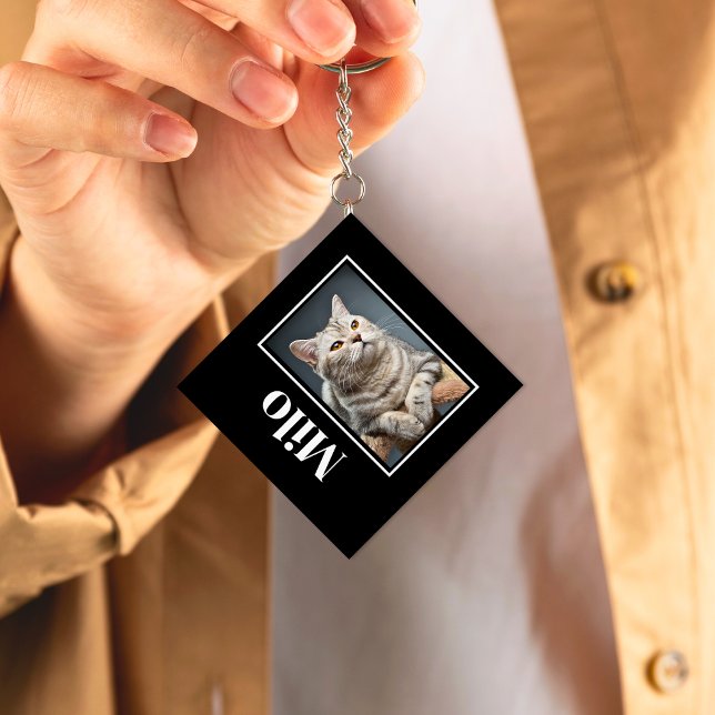 Across The Rainbow Bridge Silver Pet Cat Memorial Key Ring (Creator Uploaded)