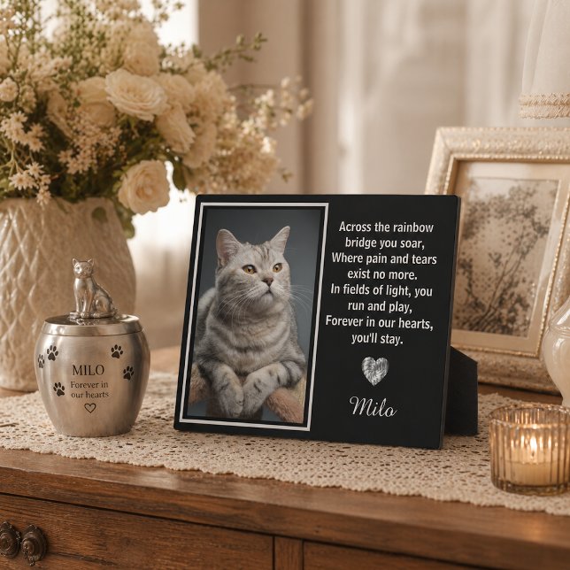 Across The Rainbow Bridge Silver Pet Dog Memorial Plaque (Creator Uploaded)