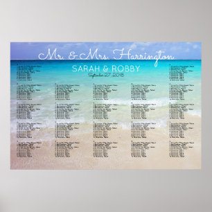 Across the Sea Horizon Wedding Seating Chart