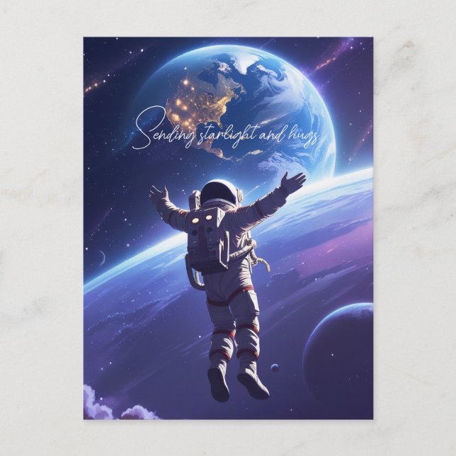 Across the Universe — Hug from Afar Greeting Card (Front)