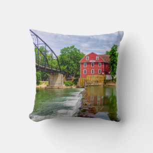 Across War Eagle Creek Waterfall Cushion
