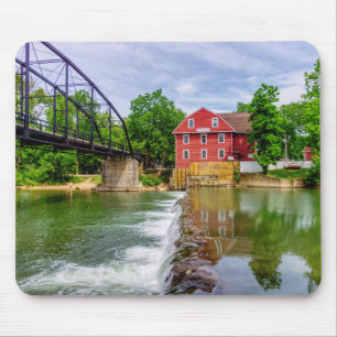 Across War Eagle Creek Waterfall Mouse Pad