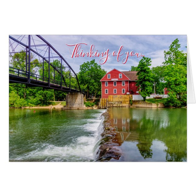 Across War Eagle Creek Waterfall Thinking of You (Front Horizontal)
