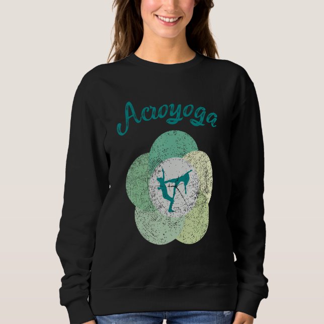 Acroyoga Power Workout Style Holy Geometry Acro Yo Sweatshirt (Front)