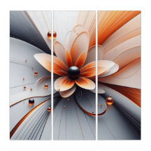 Acrylic abstract flora wall art