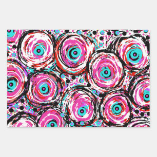 Acrylic Art Modern Abstract Swirly Wrapping Paper Sheet