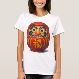 Acrylic Art of Japanese Daruma Doll T-Shirt