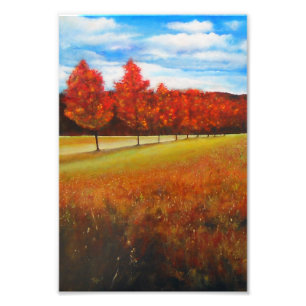 Acrylic Autumn Painting   Photo Print