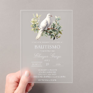 Acrylic baptism  invitations