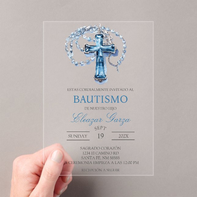 Acrylic baptism  invitations (Insitu (Handheld))
