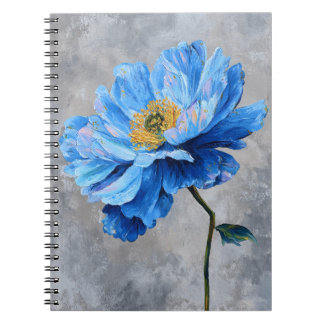 Acrylic Blue Flower Notebook