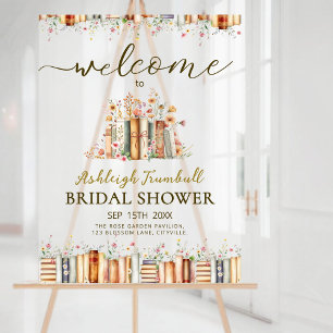 Acrylic Bridal Shower Welcome -Novel Kind of Love  Sign