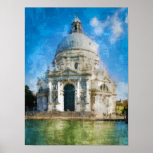 Acrylic building poster