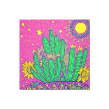 Acrylic Cactus Printing