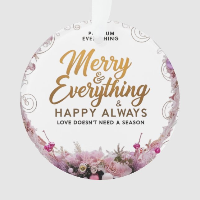 Acrylic Circle Ornament – Blush & Gold Luxury Edit (Front)