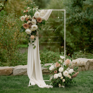 Acrylic Classic Calligraphy Wedding Welcome Sign