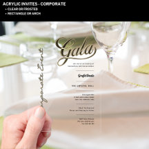 Acrylic Clear Gala Business Charity Corporate Gold