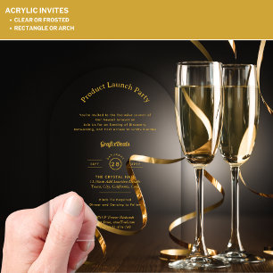 Acrylic Clear Product Launch Corporate Events Chic Invitations