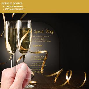 Acrylic Clear Product Launch Corporate Events Chic Invitations