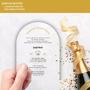 Acrylic Clear Product Launch Corporate Events Chic Invitations