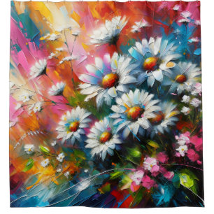 Acrylic Daisies Shower Curtain