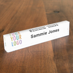Acrylic Desk Name Plate Business Logo Professional