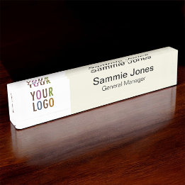 Acrylic Desk Name Plate Business Logo Professional
