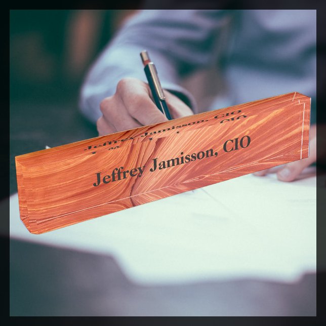 Acrylic Desk Nameplate Canyon Swirl 2 Personalised (Creator Uploaded)