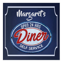 Acrylic Diner Sign