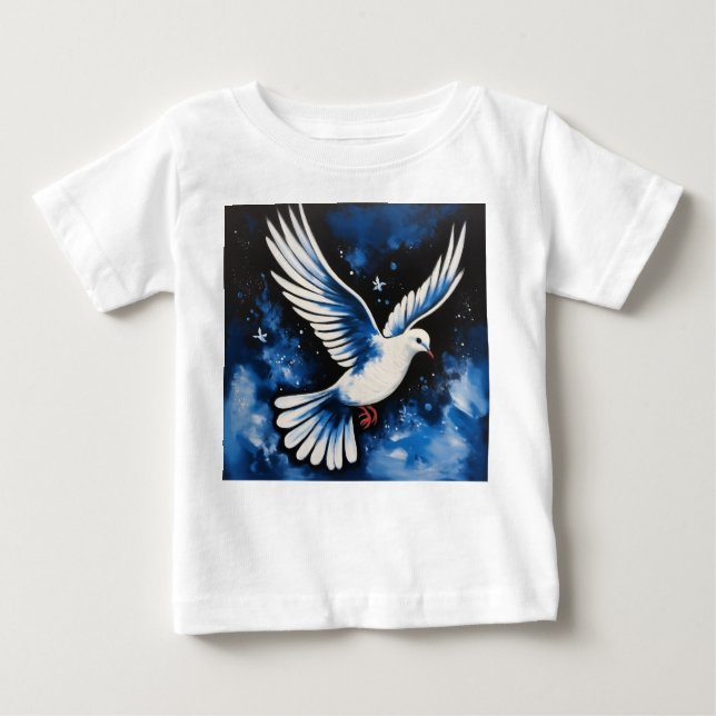 Acrylic Dove of Peace: A Symbol of Harmony Baby T-Shirt (Front)