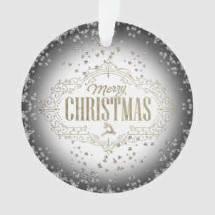 Acrylic embrace for Christmas with crystals Ornament