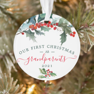 Acrylic First Christmas Ornaments - Grandparents