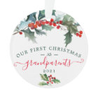 Acrylic First Christmas Ornaments - Grandparents
