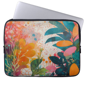 Acrylic floral decor laptop sleeve