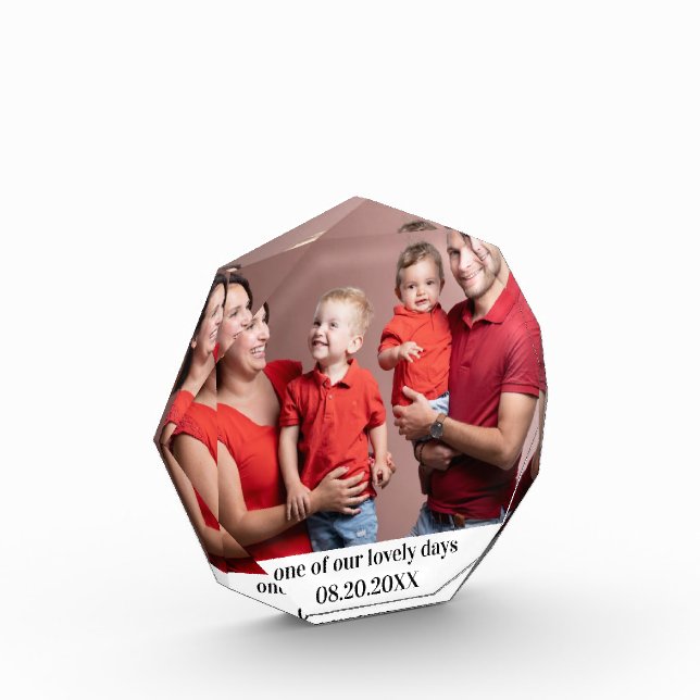 Acrylic Glass Photo Frame Block, Custom Acrylic  (Left)