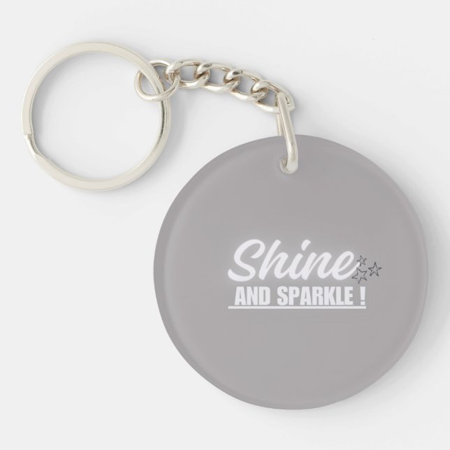 Acrylic Grey Keychain (Front)