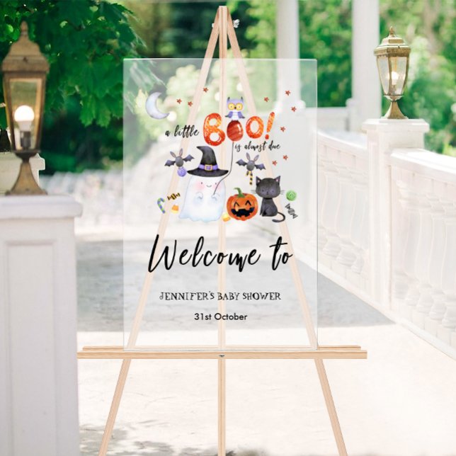 Acrylic Halloween Baby Shower Welcome Sign | Boo (Creator Uploaded)