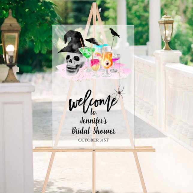 Acrylic Halloween Bridal Shower Welcome Sign (Creator Uploaded)