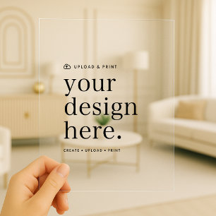 Acrylic Invitation Your Design Upload 5" x 7"