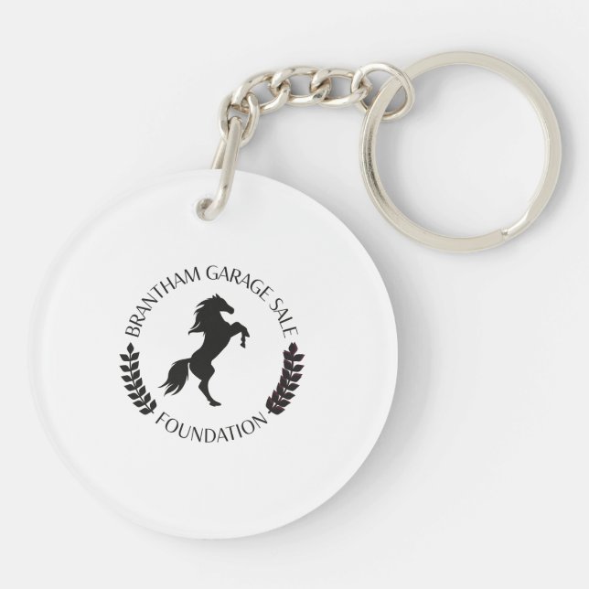 Acrylic Key Ring with Brantham Map (Back)