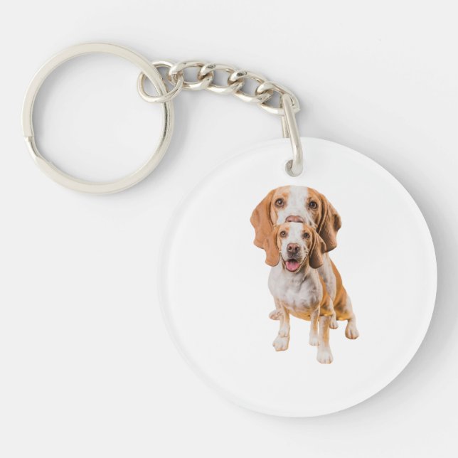 Acrylic Keychain Dog Print  (Front)