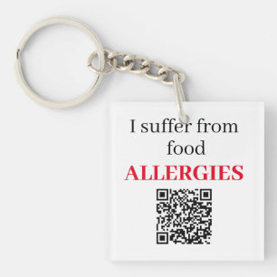 Acrylic Keychain - Food Allergies QRCode