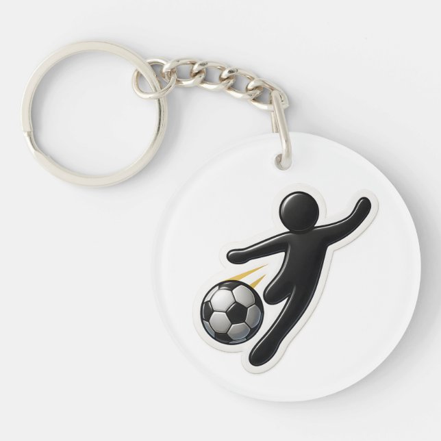 Acrylic Keychain – Football Design (Front)