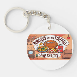 Acrylic Keychain- Football Key Ring