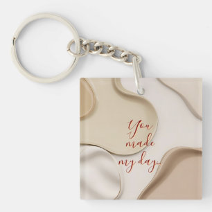Acrylic keychain in stylish abstract graphic