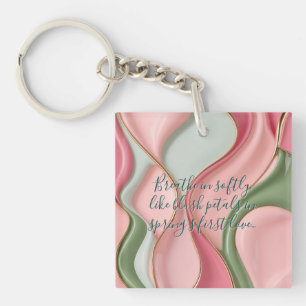 Acrylic keychain in stylish abstract graphic