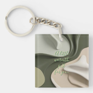 Acrylic keychain in stylish abstract graphic